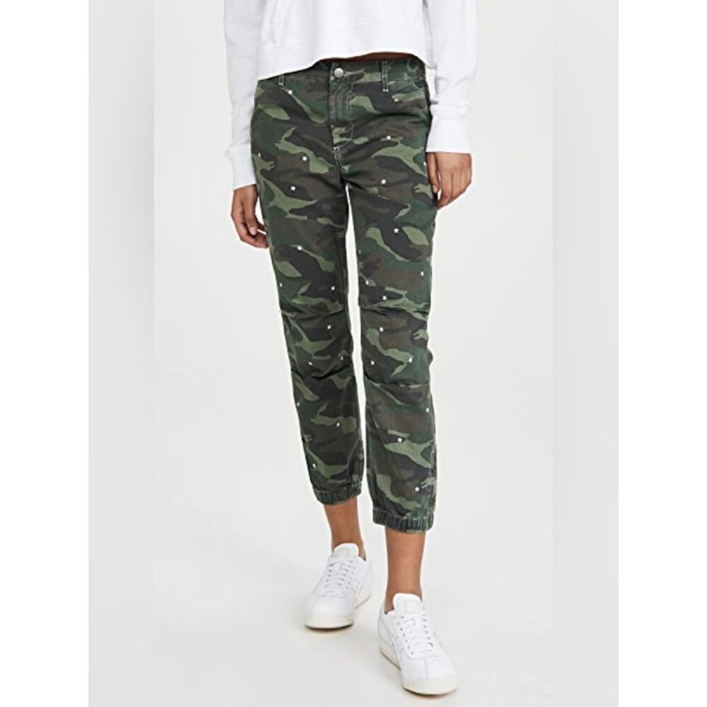 Anthropologie SUNDRY Stars No 95 Camo Zip Jogger Ankle Pants Size 26